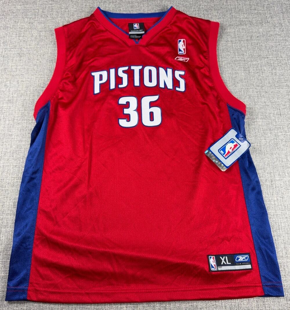 NWT Reebok Rasheed Wallace Detroit Pistons #36 Jersey Mens XL NBA Y2K
